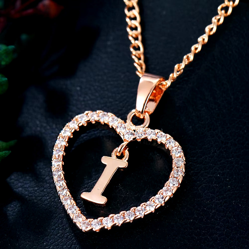 Letter Necklace 26 Letter Zircon Love Necklace Jewelry Love Pendant