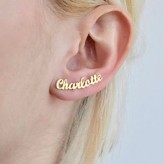 DIY Custom English Letter Name Earrings Personalized Custom Earrings Holiday Gift