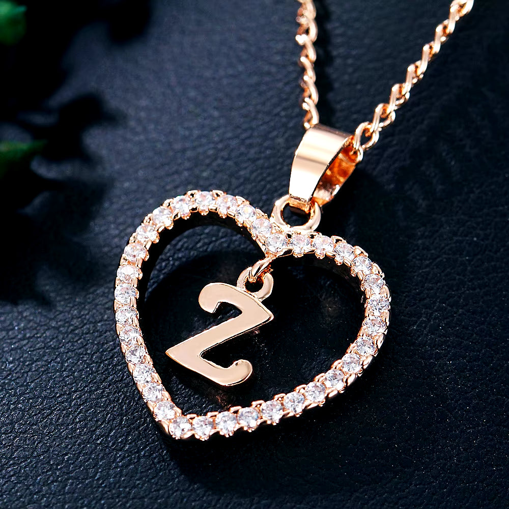 Letter Necklace 26 Letter Zircon Love Necklace Jewelry Love Pendant